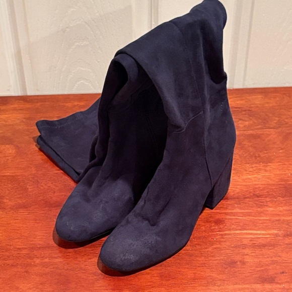 Aldo Midnight Blue Over the Knee Boots - Picture 1 of 7